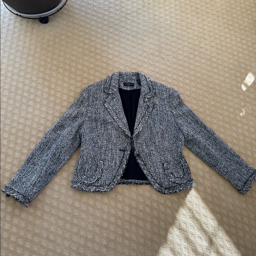 Blue and Black Tweed Jacket